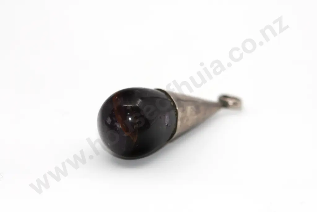 Stylish Sterling Silver Tear Drop Agate Pendant Image 1++