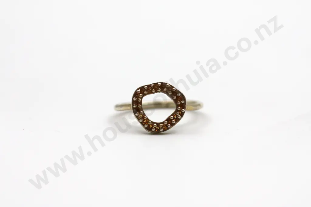 Freeform Citrine Band Ring "Yellow is fun always" Image 1++