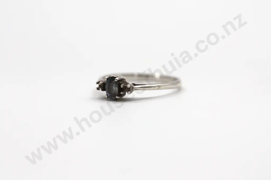 Sterling Silver Gem Set Ring "An Elegant Understatement in Grey" Image 1++