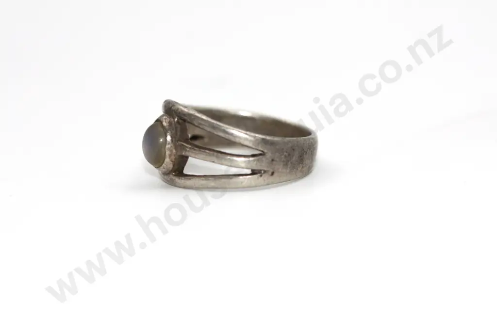 Sterling Silver Moonstone Iridescent Ring "An Ethereal Moment" Image 1++