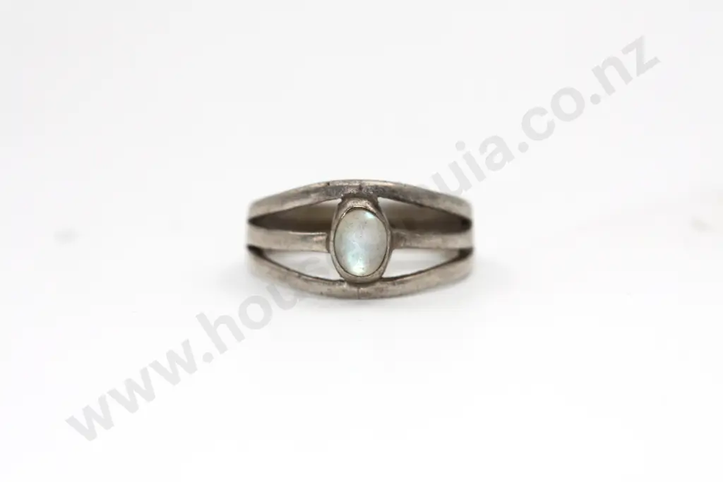 Sterling Silver Moonstone Iridescent Ring "An Ethereal Moment" Image 1++