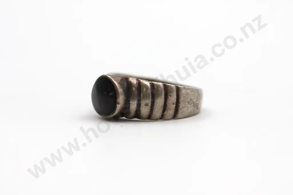 Sterling Silver Handmade Onyx Ring "At Midnight" Image 1++