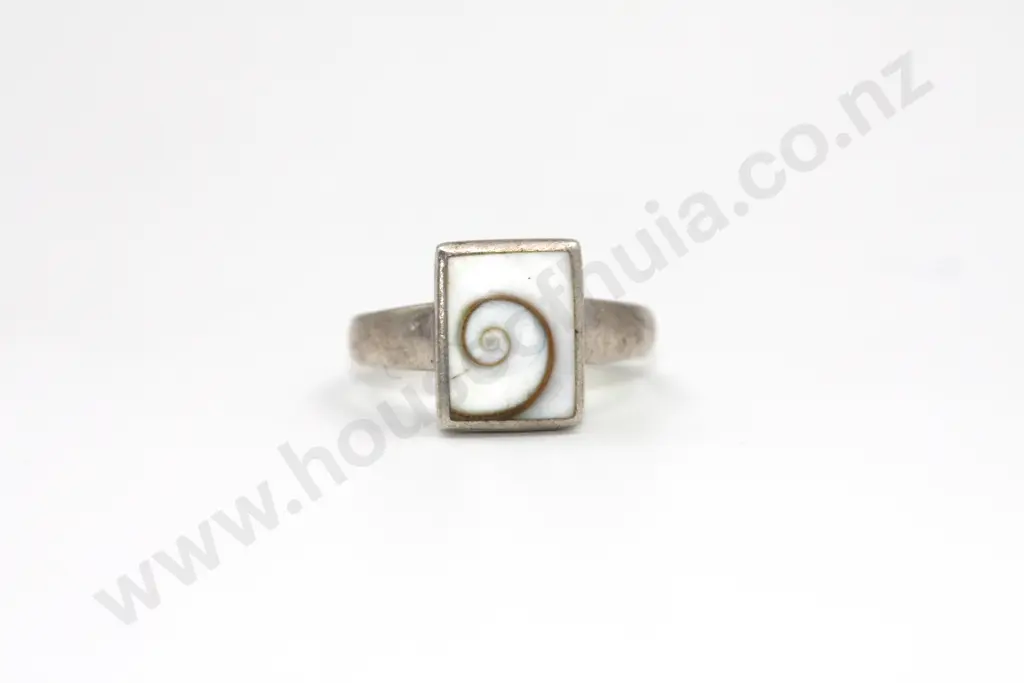 Sterling Silver Eye of St Lucia Ring "She sells sea shells" Image 1++