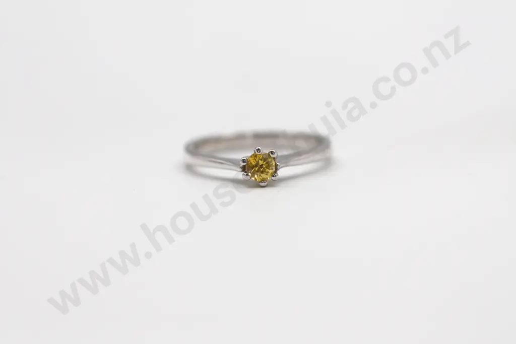 Sterling Silver Yellow Gem Ring "A little ray of sunshine" Image 1++