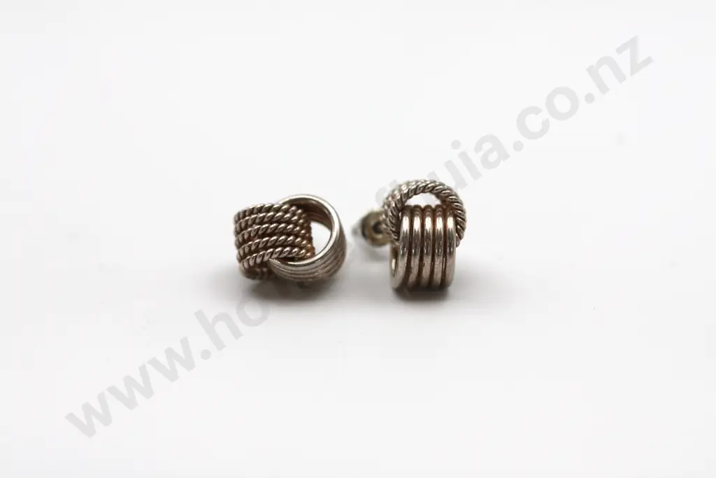 Sterling Silver Tied Wire Earrings "Celtic style for elves" Image 1++