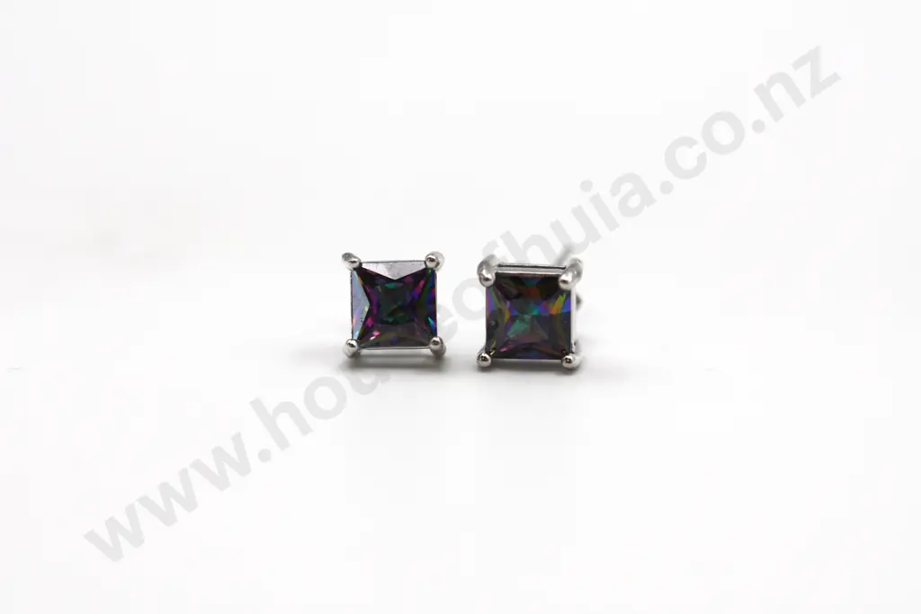 Sterling Silver Alexandrite Earrings "Sweet symphonies in blue & green" Image 1++