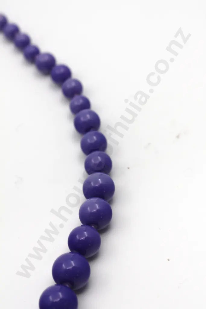 Graduated Size & Colour String of Purple Beads "Purple Rain (drops)" Image 1++