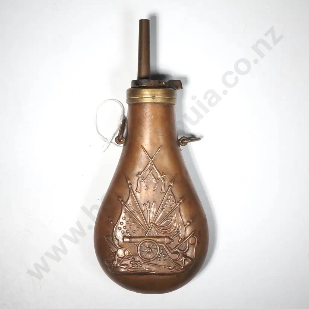 Reproduction Copper & Brass American Civil War Flask Image 1++