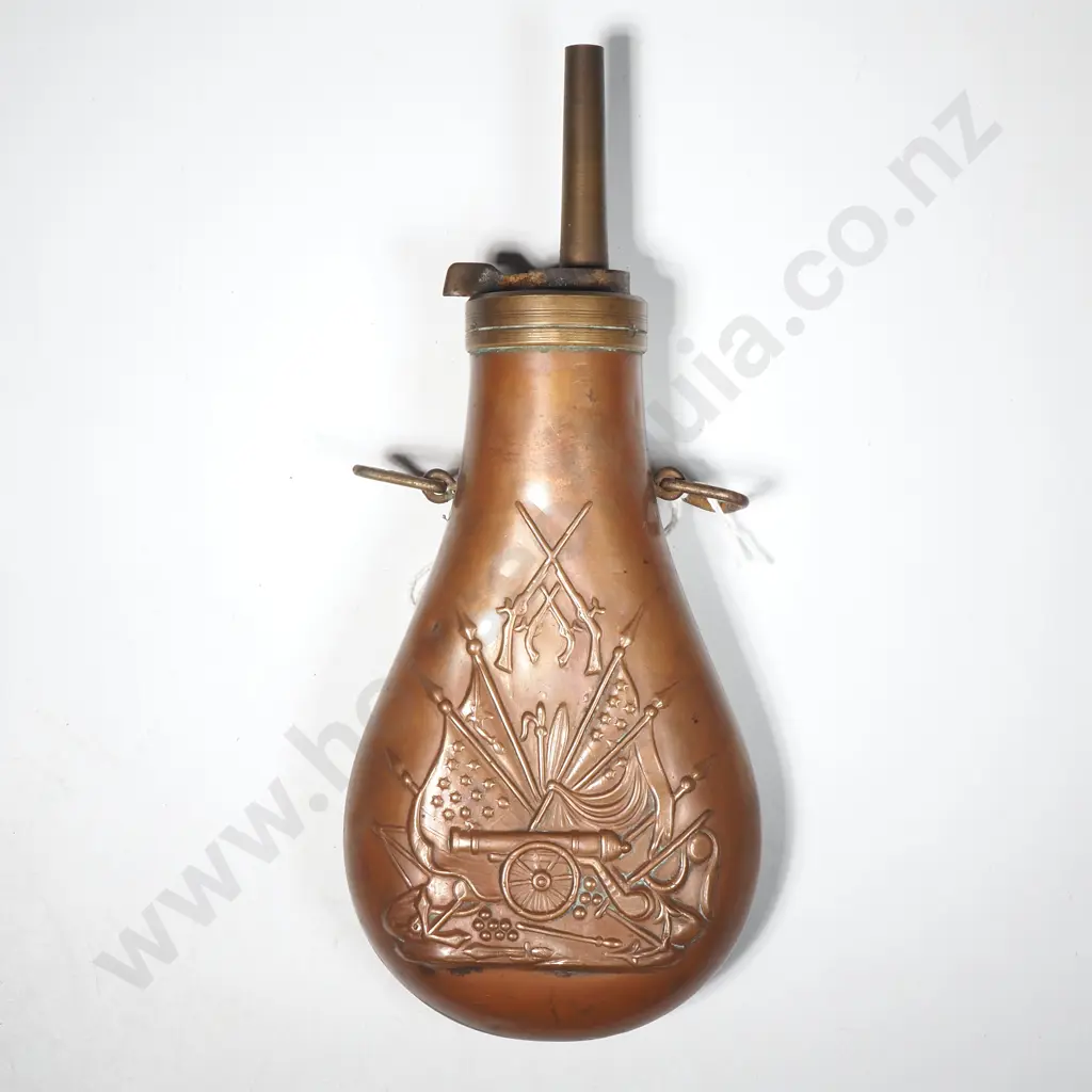 Reproduction Copper & Brass American Civil War Flask Image 1++