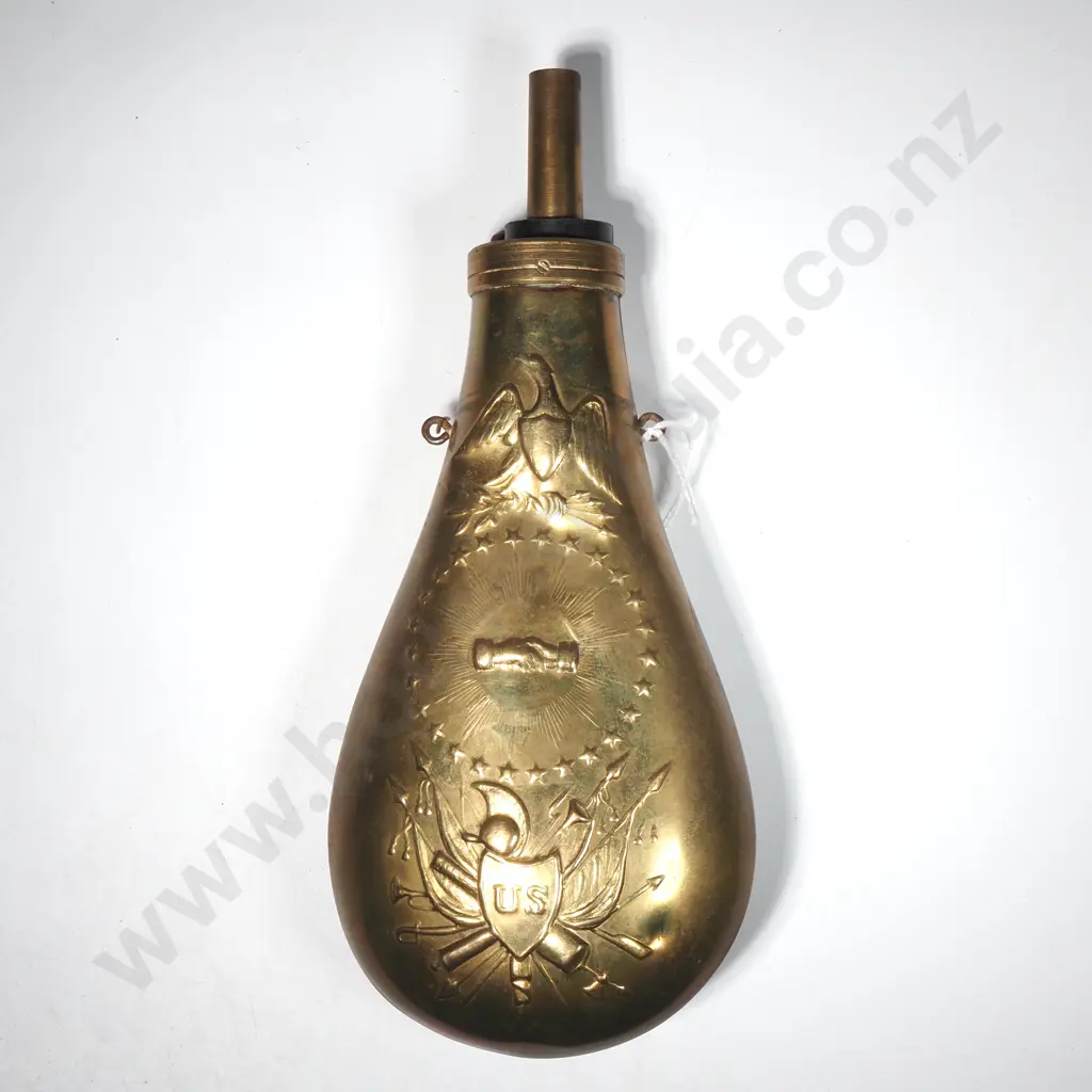 Reproduction Brass 'Peace' Flask - a/f Image 1++