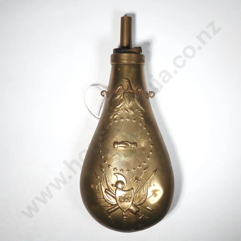 Reproduction Brass 'Peace' Flask - a/f Image 1++