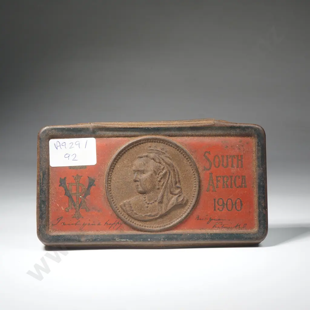 Boer War Queen Victorias Chocolate Tin ( some damage )  Image 1++