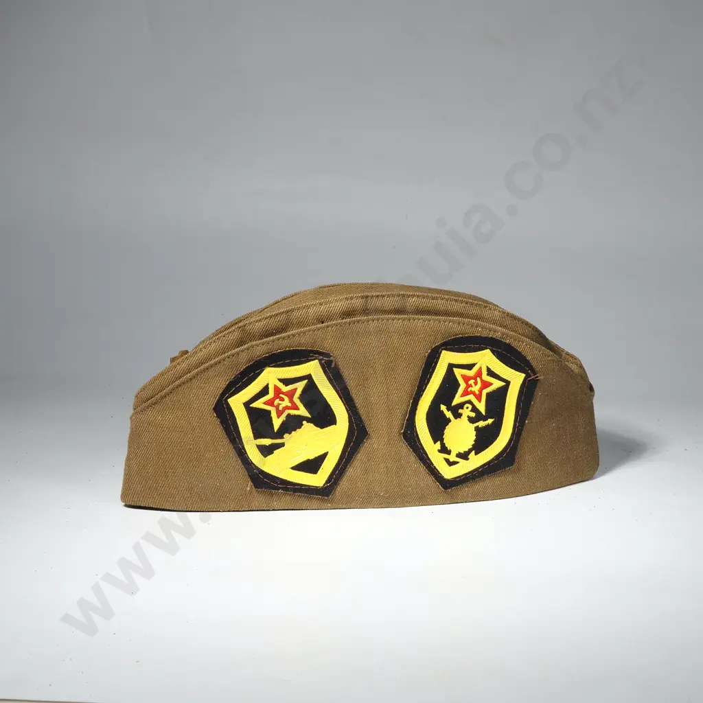 Russian Military Side Cap w Multiple Badges Image 1++