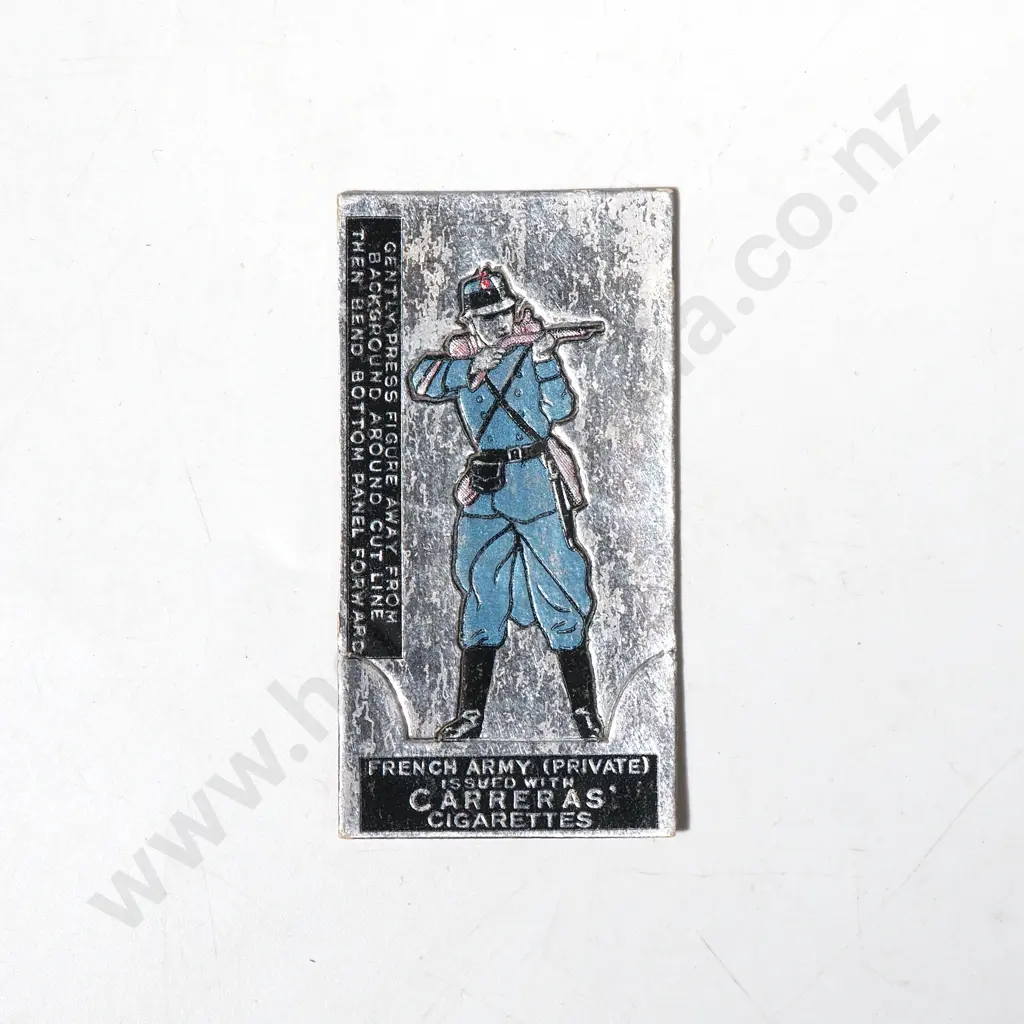 Tin Lithograph Soldier Cutout Cards - 28 Cards, Carreras Cigarettes Image 1++