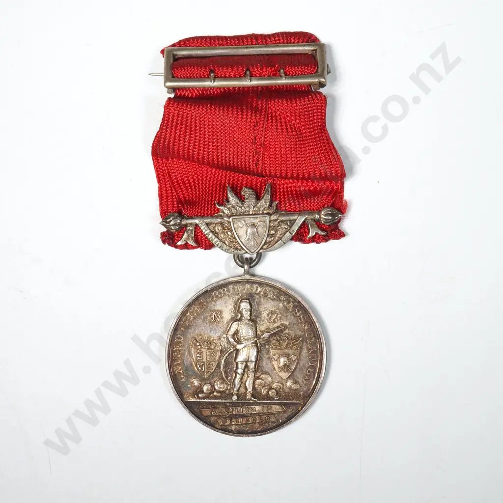 NZ United Fire Brigades Association Five Years Long Service Medal Presented To “FIREMAN C. A. SHARP BY WHANGAREI F.B. 5. 9. 21” ( 1921 ) 22543 Image 1++
