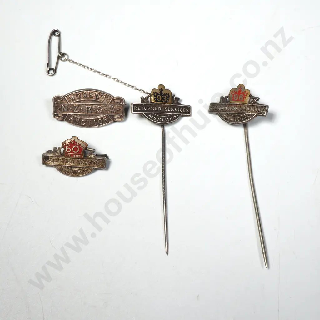 Four New Zealand RSA Badges  Image 1++