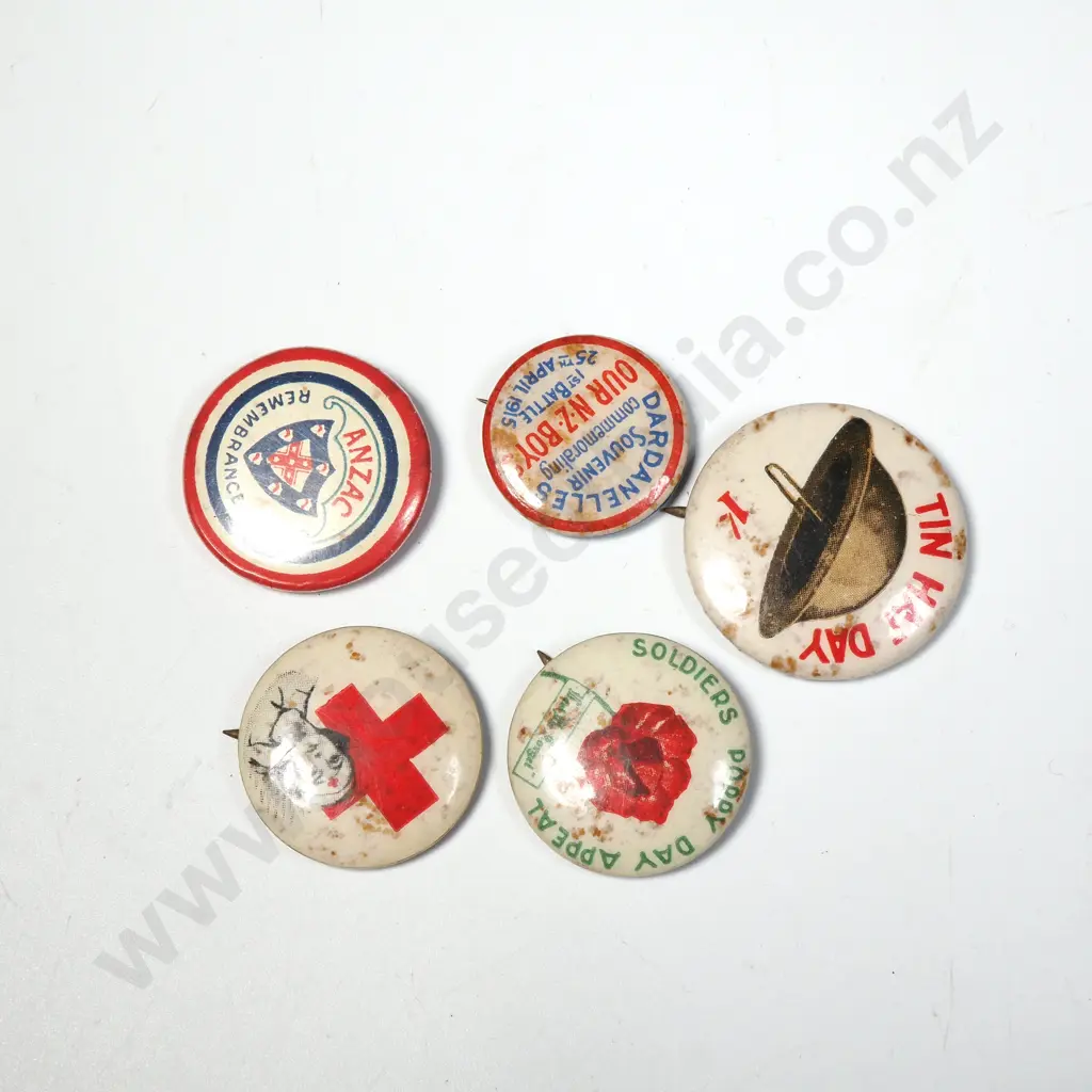 5 X Military Tin Badges. Image 1++