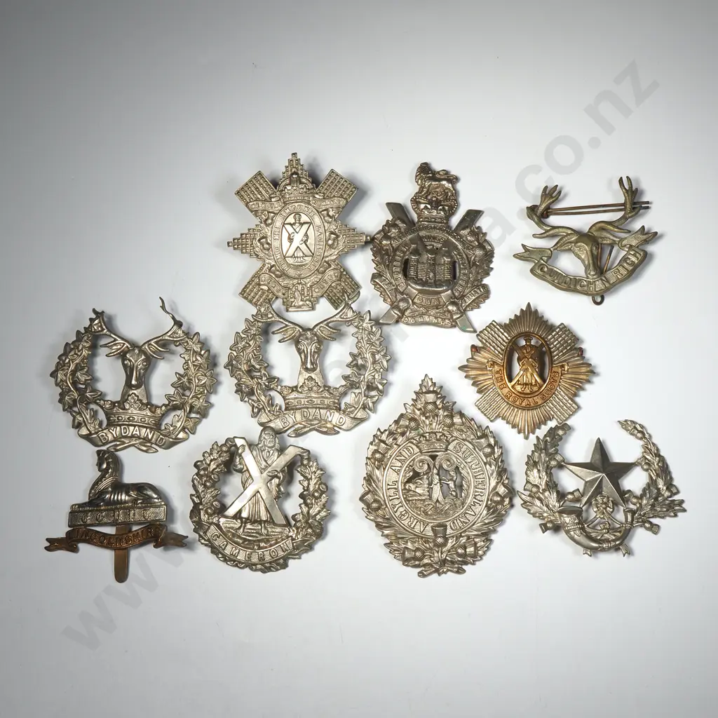 Mixed Lot of 10 Commonwealth Cap Badges  Image 1++