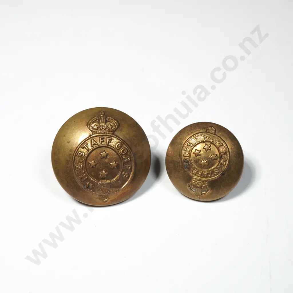 Two NZ Staff Corps Buttons Image 1++