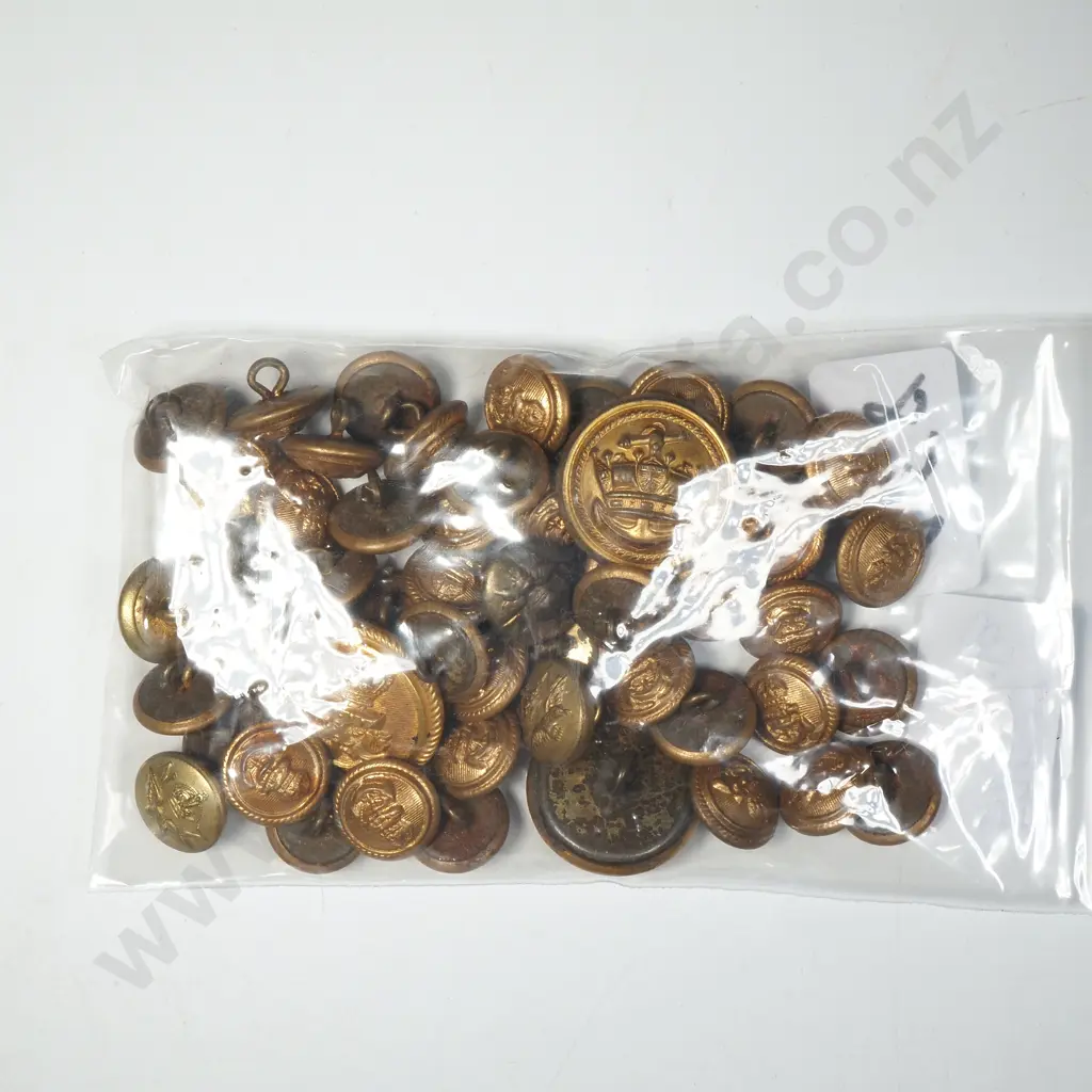 Assorted Lot of Naval Buttons - Mainly Small Size Image 1++
