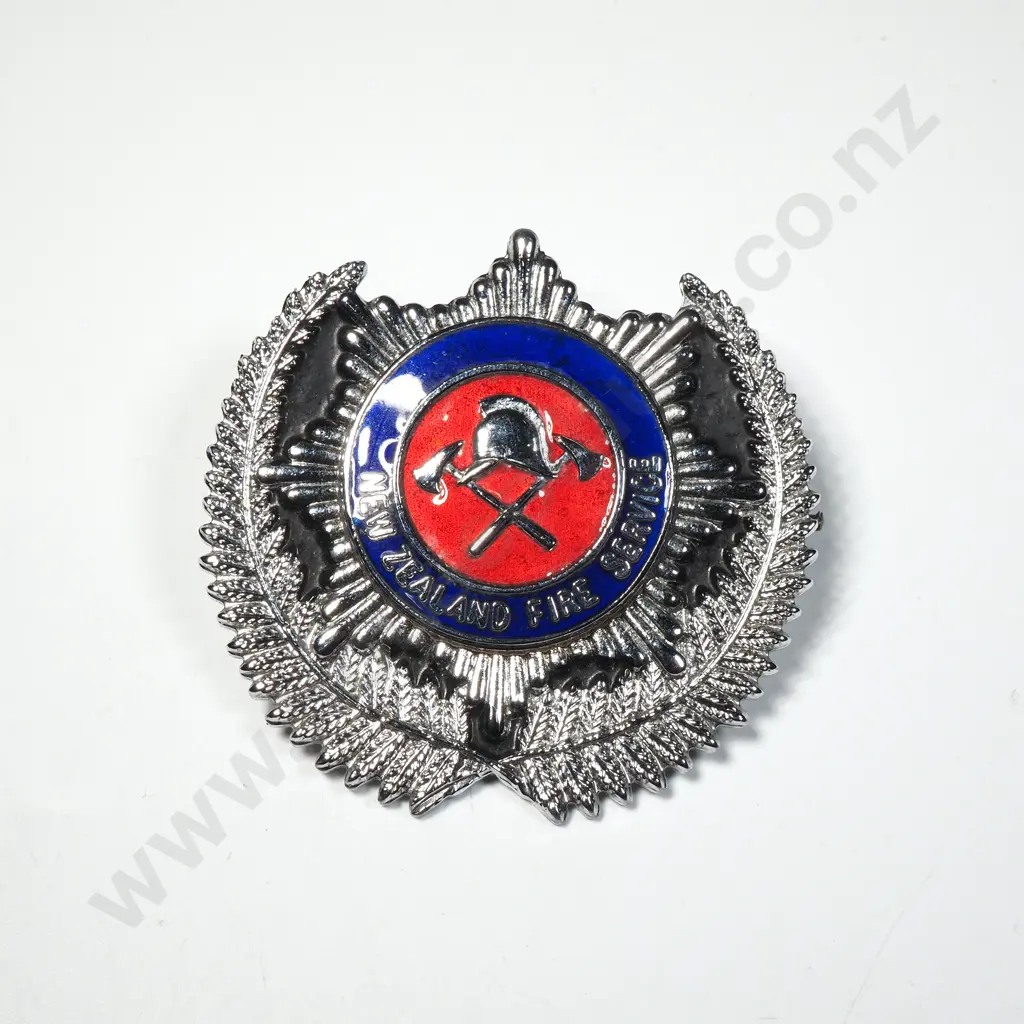 NZ Fire Service Cap Badege Image 1++