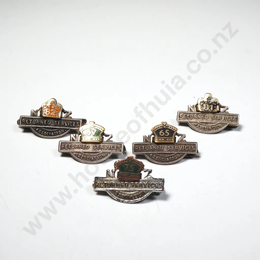Five New Zealand Small RSA Badges  Image 1++