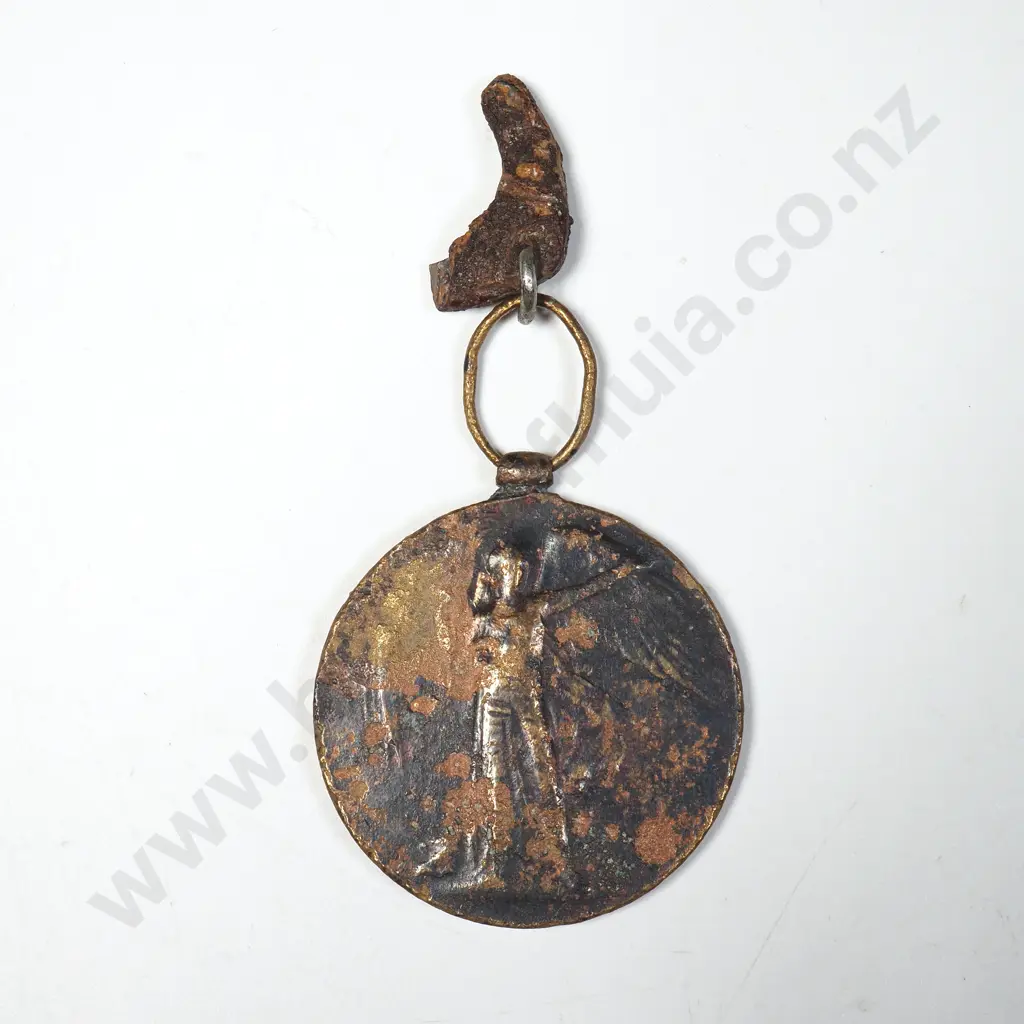 WW1 Victory Medal to R G Hill - Severely Damaged Image 1++