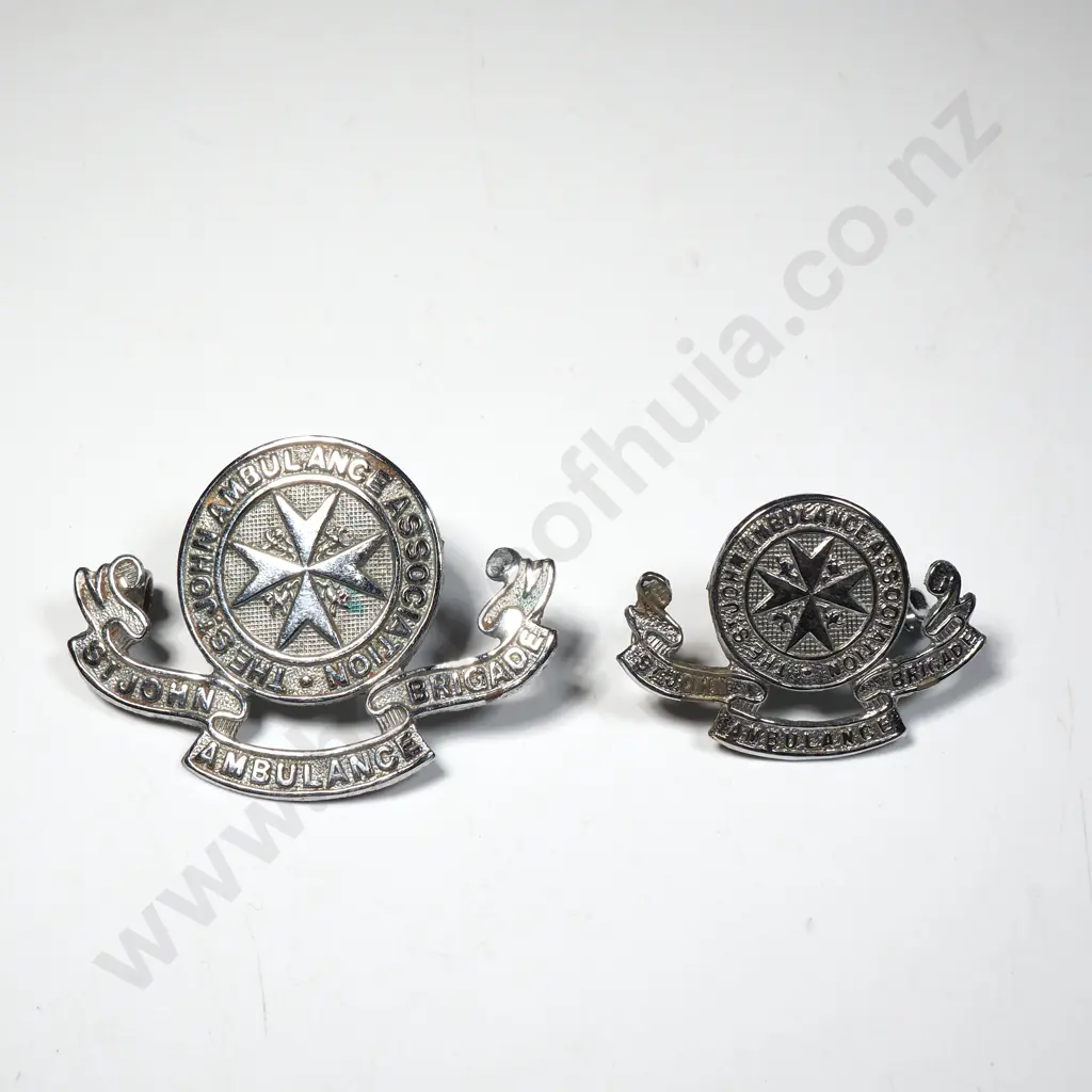 Two St John Cap Badges  Image 1++