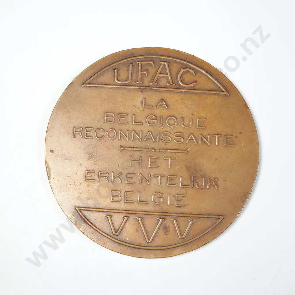 Large Belgian Bronze Medal Commemorating Field Marshall Sir Bernard L Montgomery - 70mm Diamater Image 1++