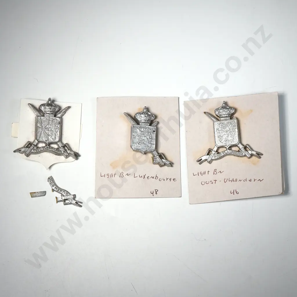 Three Belgium Military Badges (Two A/F) Image 1++