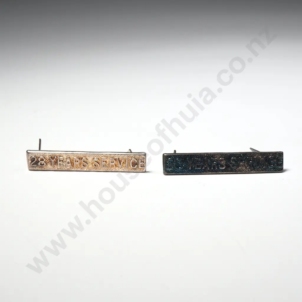 Two 28 Year New Zealand Police Medal Bars  Image 1++