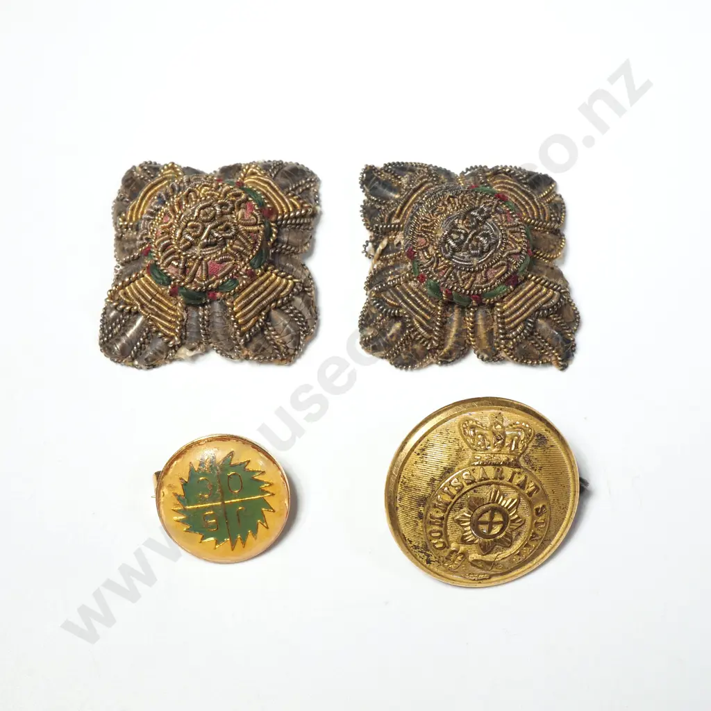 Assorted Military Buttons incl Bullion Rank Pips Image 1++