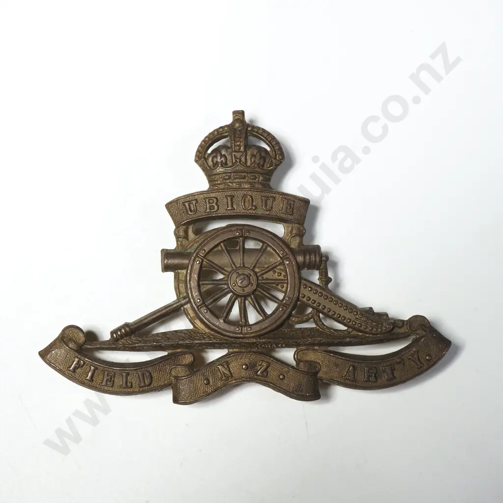 WW1 New Zealand Artillery Cap Badge  Image 1++
