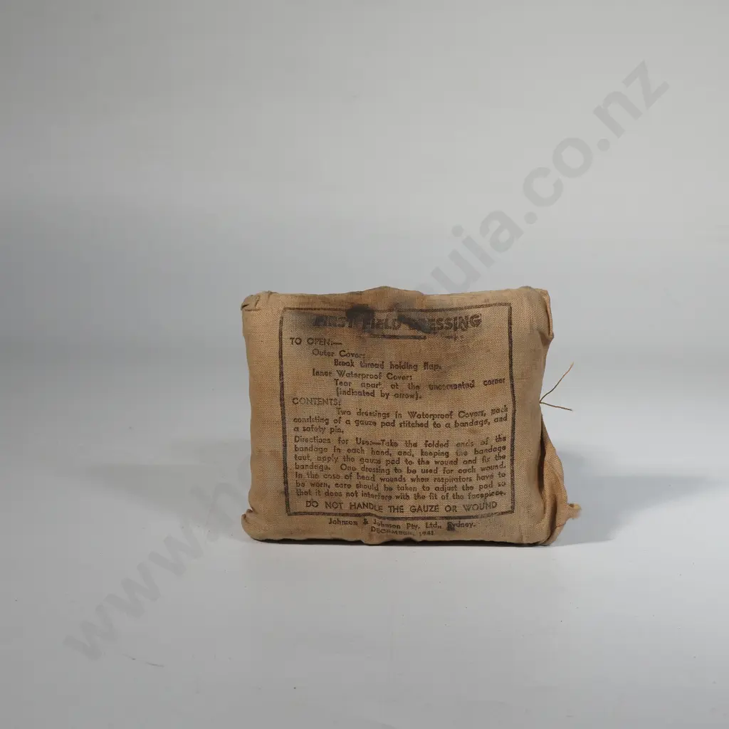 1937 Pattern Rifle Sling, A/F. 1941 First Field Dressing. Image 1++