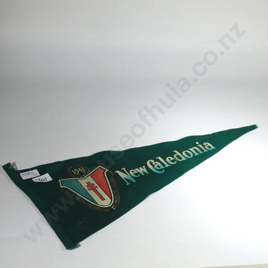 WW2 1943 New Caledonia Felt Pennant Image 1++