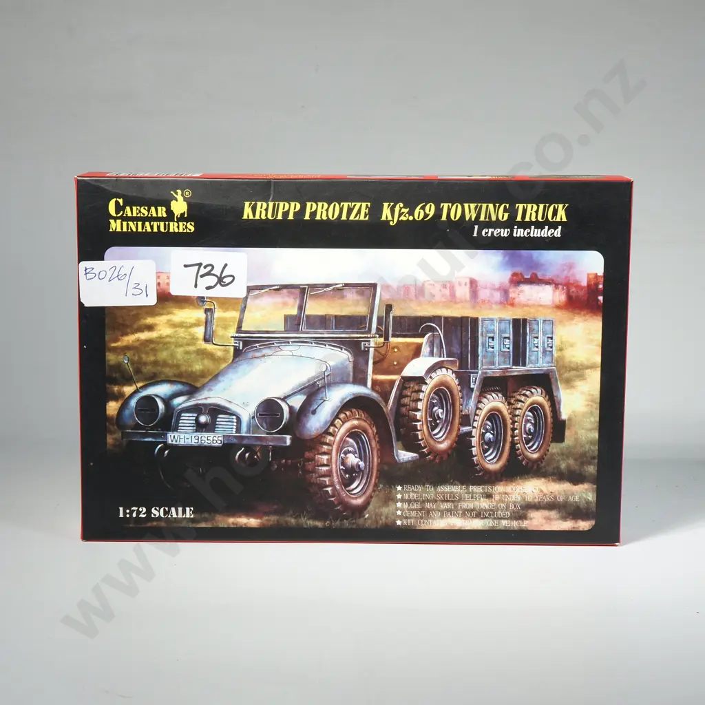Caeser Miniatures - Krupp KFZ 69 Towing Truck Model - Unused Image 1++