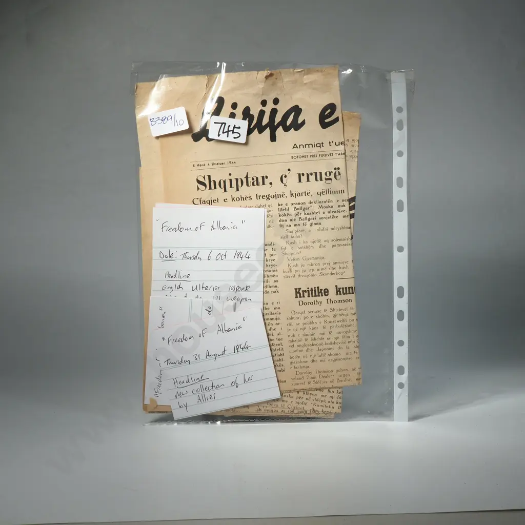 Albanian Propaganda Newspaper - 1944 Image 1++