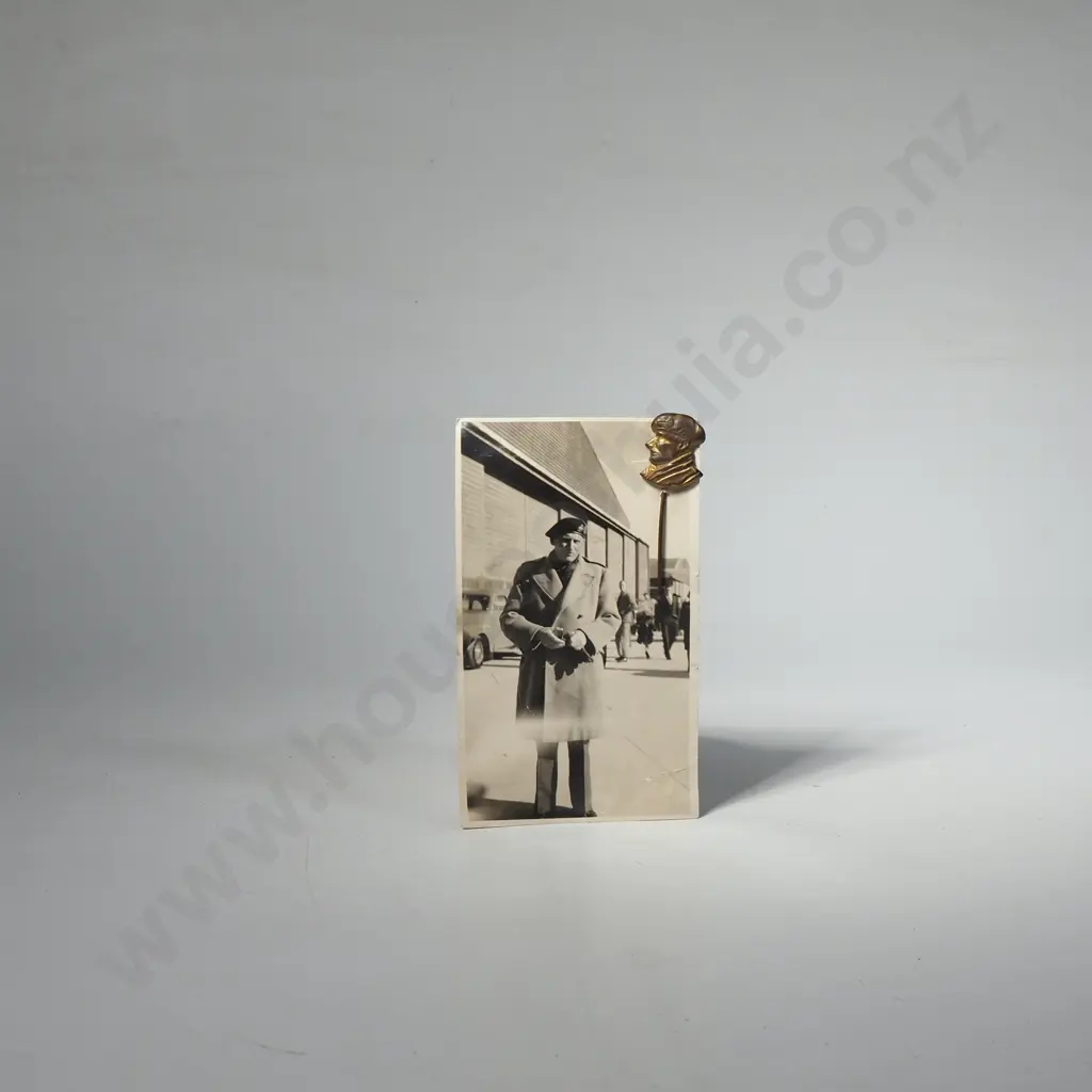 Postwar Photo of Montgomery & Stick Pin of Him Image 1++