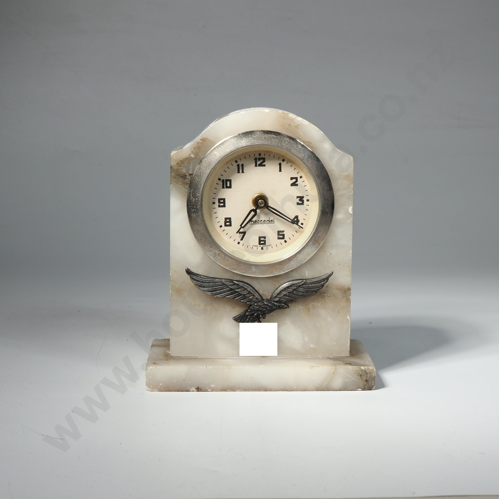 German Quartz Clock w Luftwaffe Eagle Badge on Front Image 1++