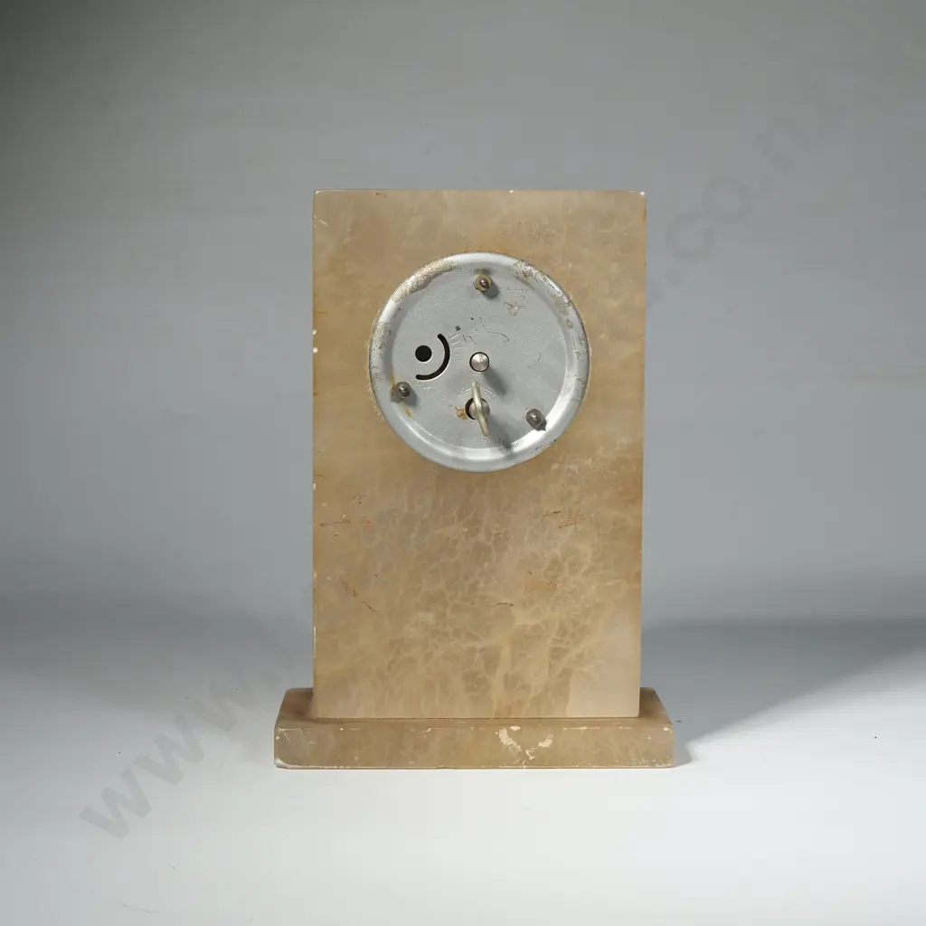 German Quartz Clock w WW1 Silver Wound Badge & Presentation Plaque - Manual Wind Clock Image 1++