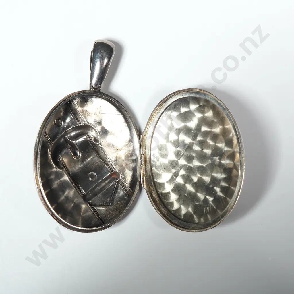 Victorian Sterling Silver Buckle Pendant Image 1++