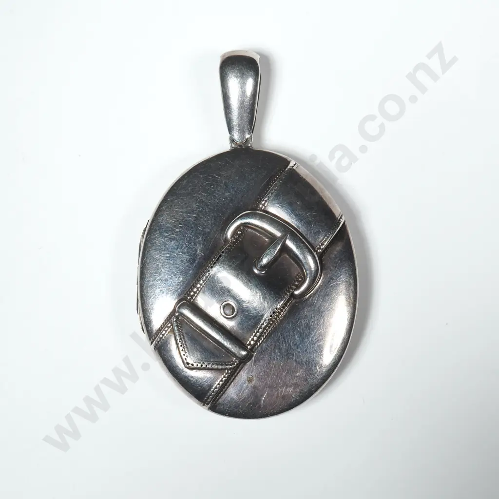 Victorian Sterling Silver Buckle Pendant Image 1++