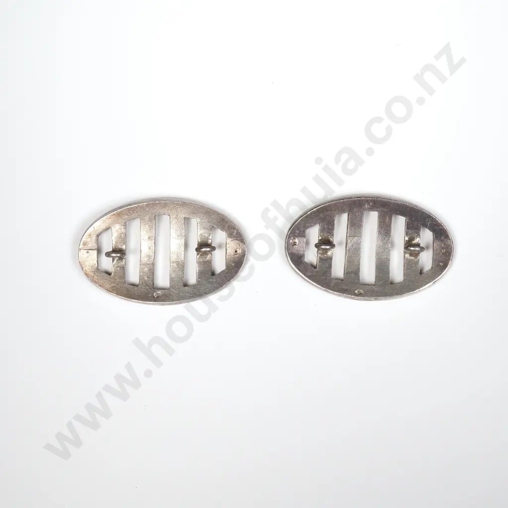 Pair of French Hallmarked Silver Paste Set Shoe Decorations Image 1++