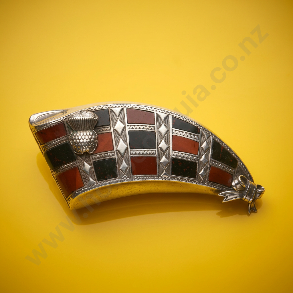Impressive Sterling Silver Scottish Brooch Image 1++