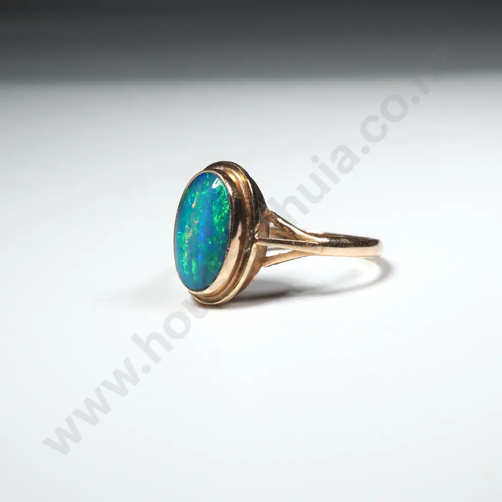 Vintage 9ct Gold Opal Ring Image 1++