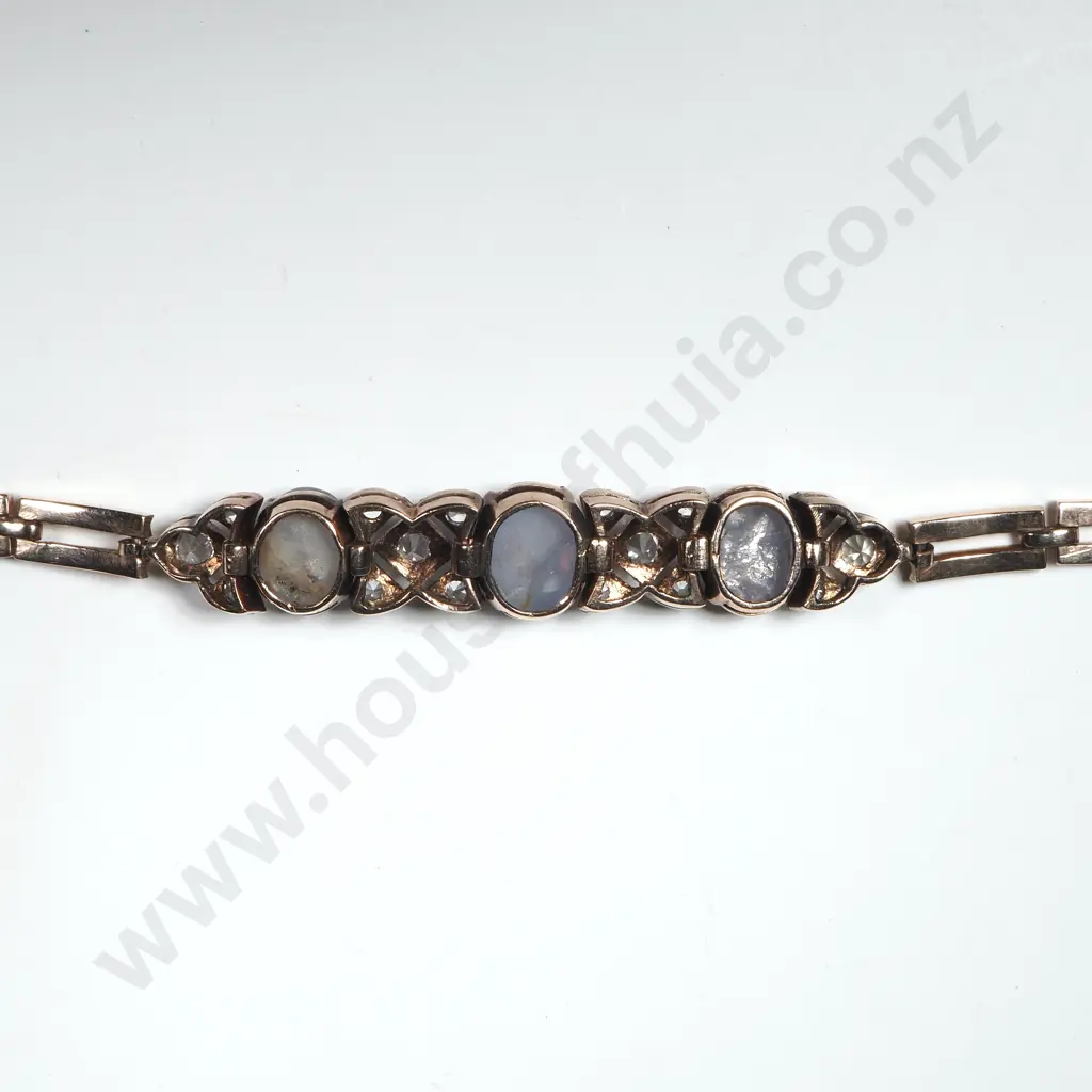 9ct Gold Star Sapphire & Sapphire Bracelet w Valuation for $9,500.00 Image 1++