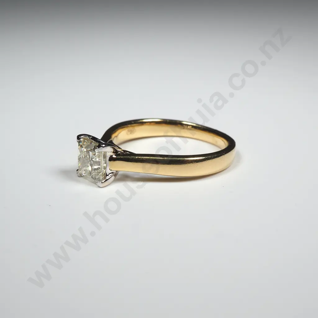 18ct Gold Princess Cut Diamond Ring w Valuation for $8,475.00 Image 1++