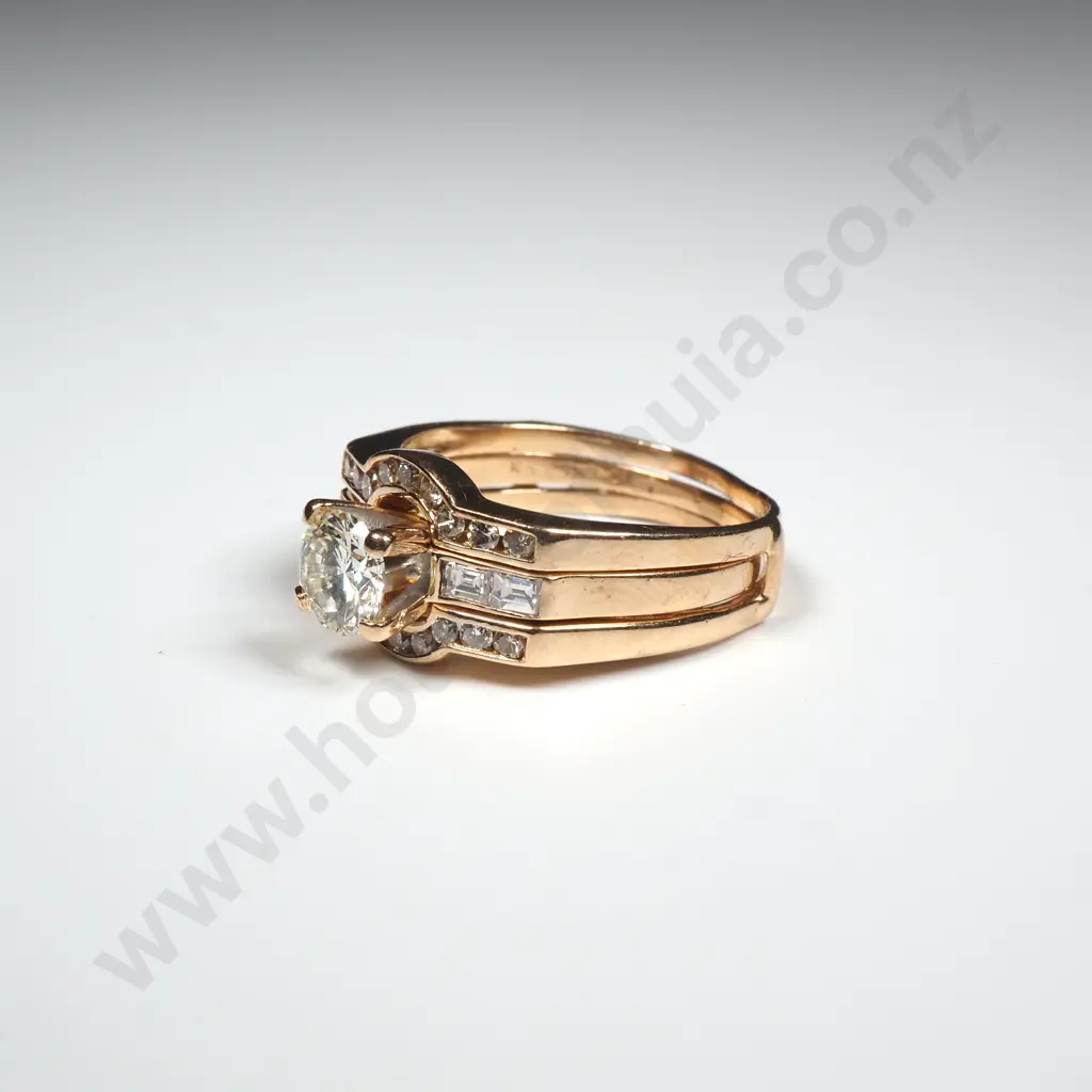 14ct Gold Diamond Ring w Valuation for $7,000.00 Image 1++