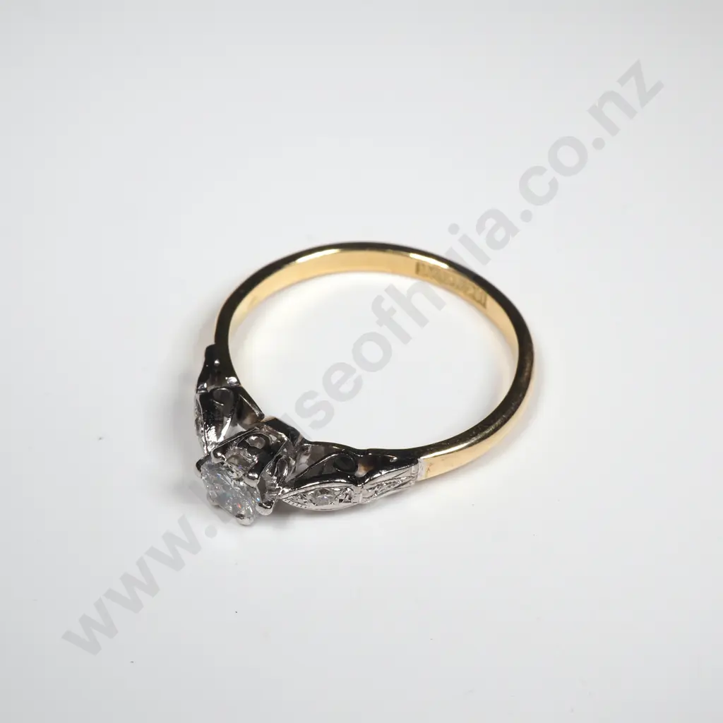 18ct Gold Diamond Solitaire Ring w Valuation for $3,925.00 Image 1++