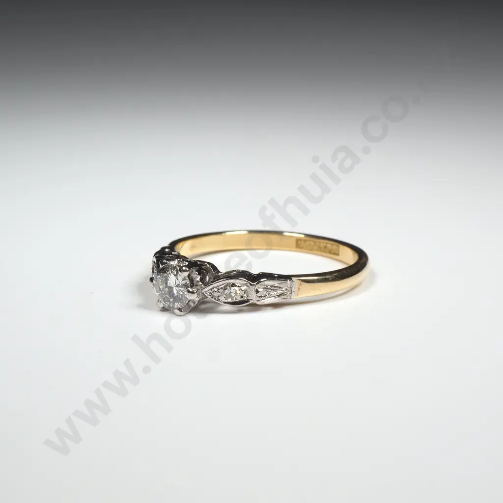 18ct Gold Diamond Solitaire Ring w Valuation for $3,925.00 Image 1++